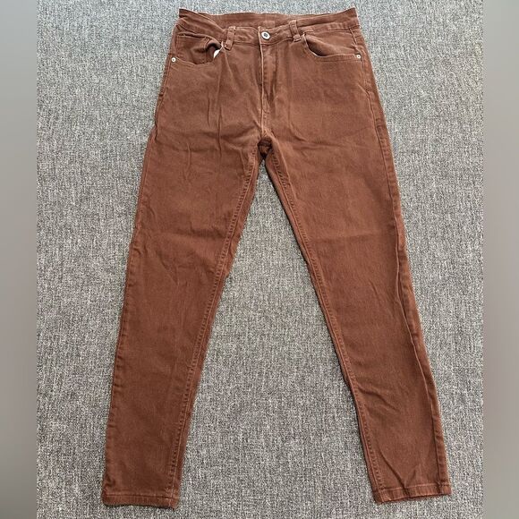 SHEIN Brown Skinny Jeans with Sleek Fit - Picture 1 of 5